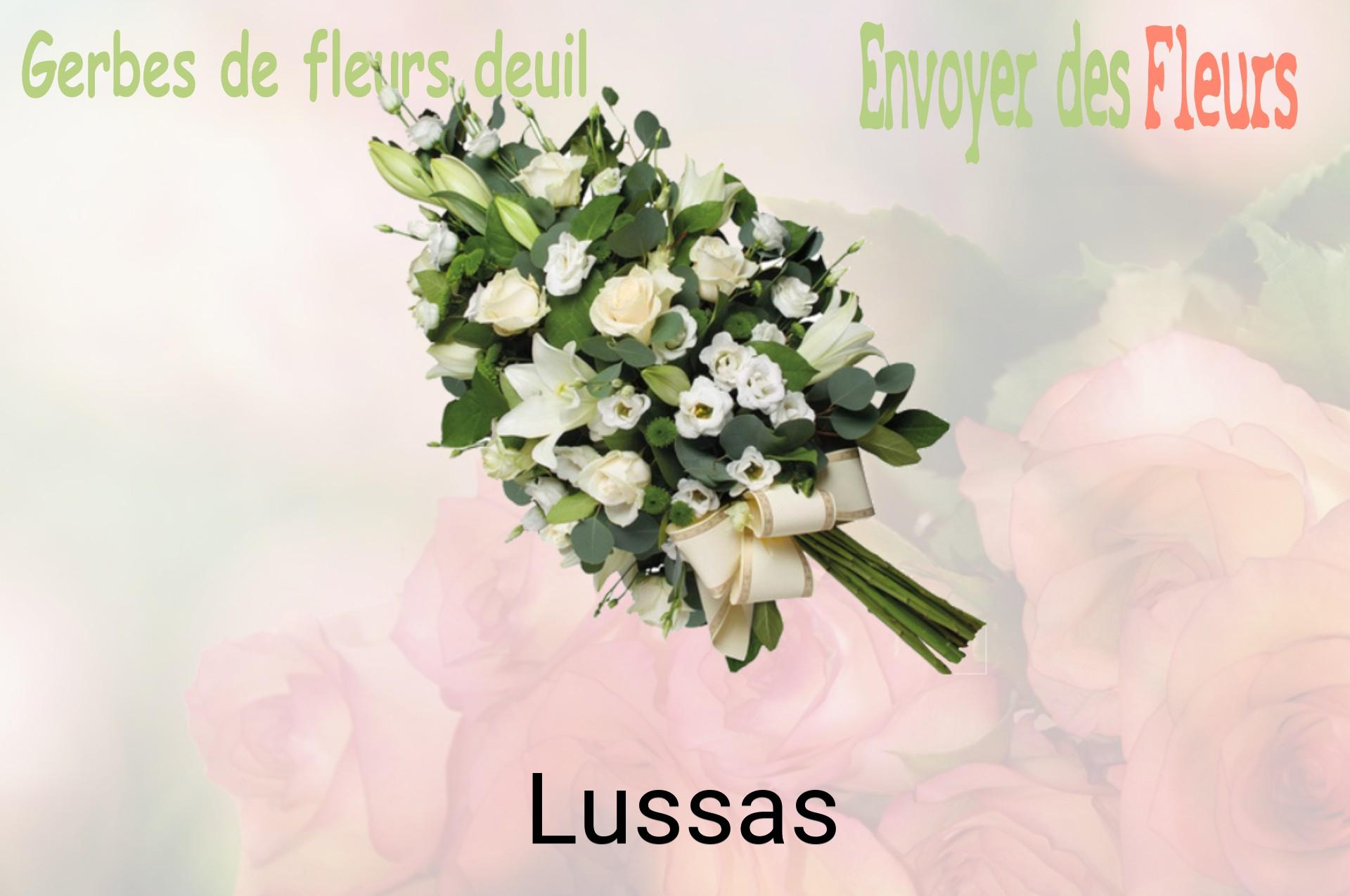 Gerbe de fleurs de deuil livrée à Lussas
